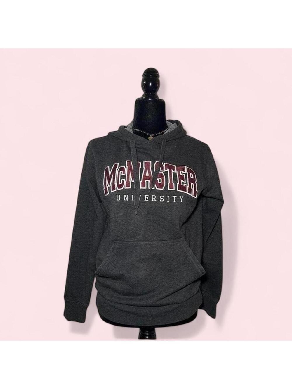 Y2K 2000s Preppy McMaster University Grey Pullover Hoodie